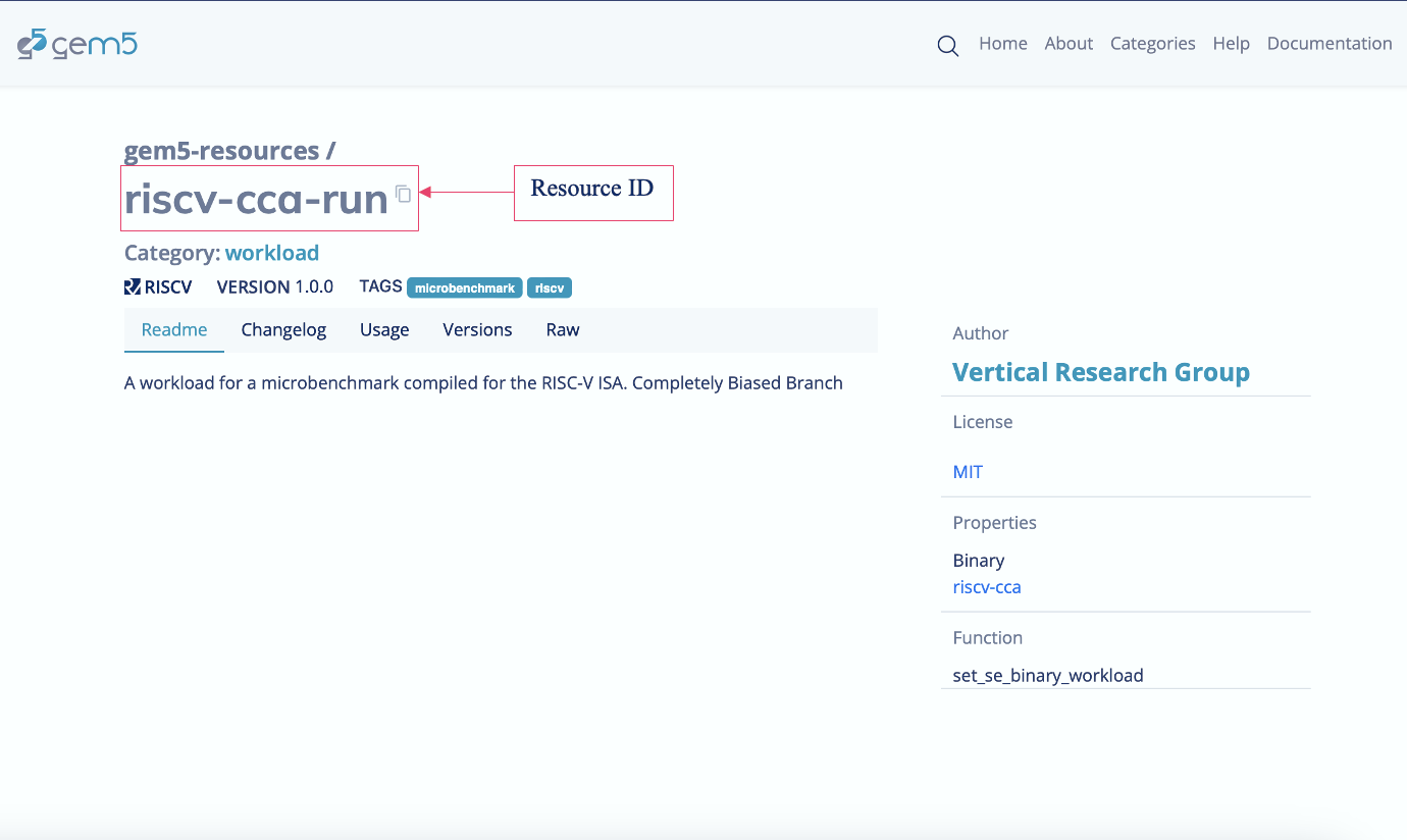 gem5 resource ID example